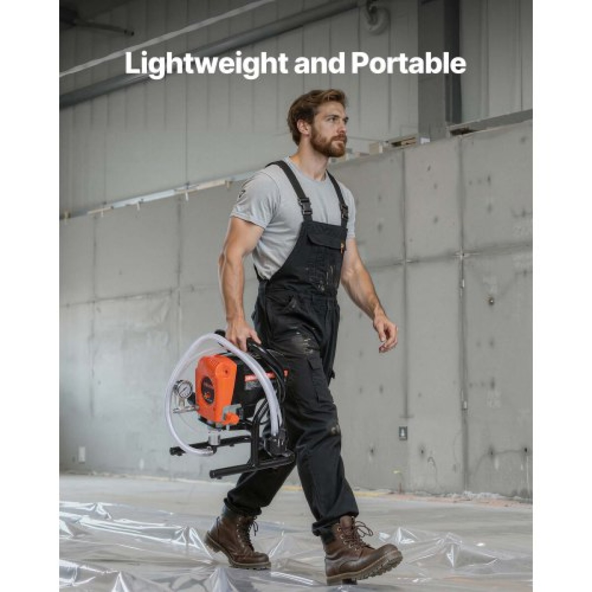 Ψεκαστήρας βαφής VEVOR Stand Airless, 900W, 3300PSI Ψεκαστήρας χωρίς αέρα υψηλής πίεσης, βούρτσα καθαρισμού, σωλήνας, ράβδος επέκτασης, ακροφύσια, ηλεκτρική μηχανή ψεκασμού για εσωτερικούς ή εξωτερικούς χώρους σπιτιού, φράχτη