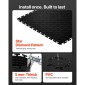 VEVOR Πλακάκια δαπέδου γκαράζ Interlocking, 16 Pack 513 x 513 x 5 mm Interlocking Modular Floor Garage Garage Poss, Diamond Plate Αντιολισθητικά χαλάκια PVC για εργαστήριο, Αποθήκη, Εργαλειοθήκη, Μαύρο