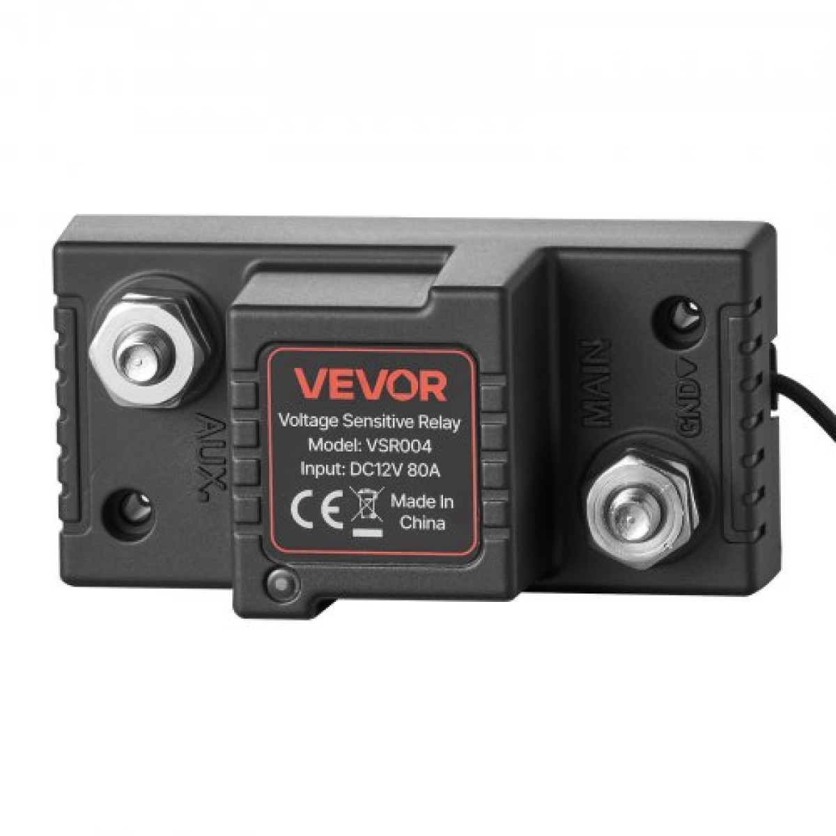 VEVOR Dual Battery Isolator Kit, 12V 80 Amp 13,3 mm² (6 AWG), χειροκίνητο και αυτόματο VSR Voltage Sensitive Relay με βολτόμετρο, οθόνη LCD, Smart Battery Isolator, Συμβατό με μπαταρίες μολύβδου-οξέος, για UTV, ATV