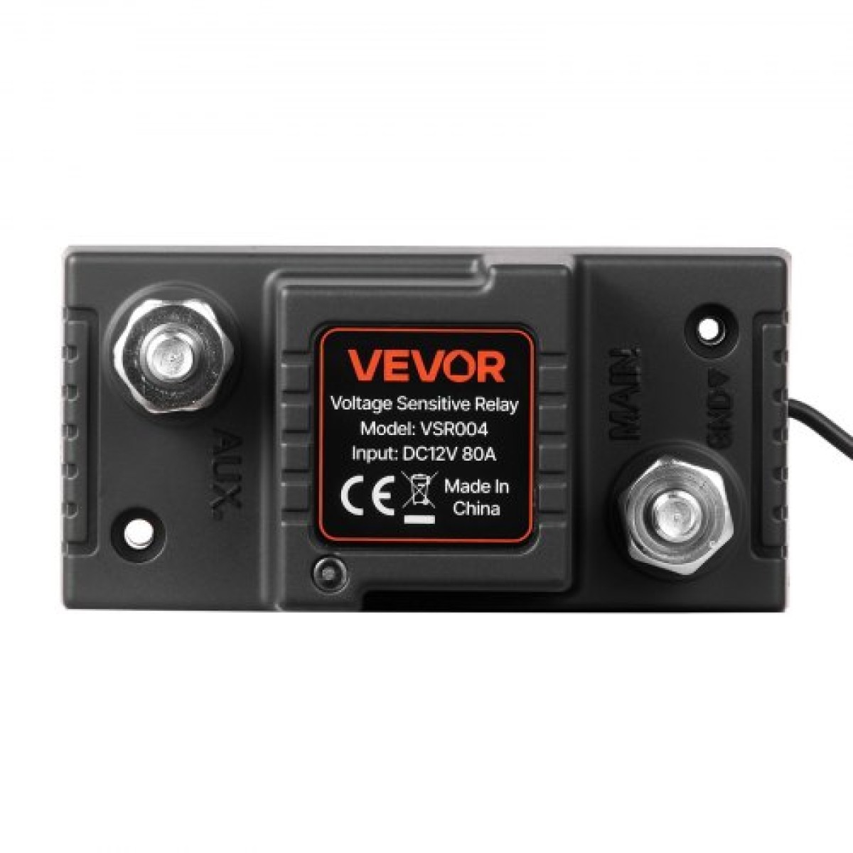 VEVOR Dual Battery Isolator Kit, 12V 80 Amp 13,3 mm² (6 AWG), χειροκίνητο και αυτόματο VSR Voltage Sensitive Relay με βολτόμετρο, οθόνη LCD, Smart Battery Isolator, Συμβατό με μπαταρίες μολύβδου-οξέος, για UTV, ATV