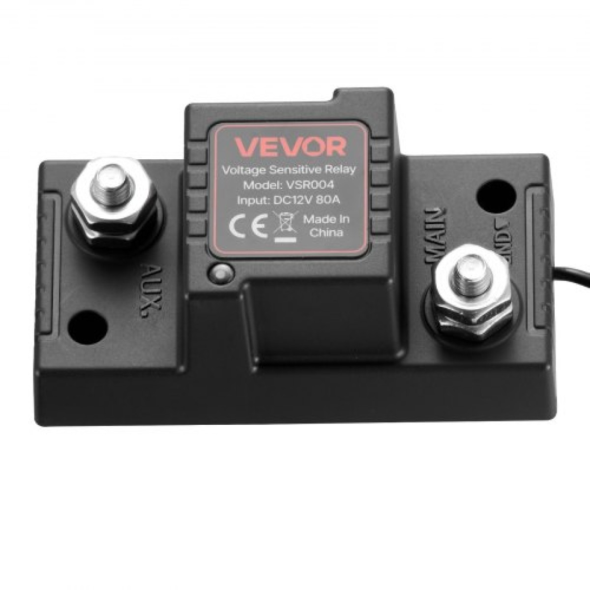VEVOR Dual Battery Isolator Kit, 12V 80 Amp 13,3 mm² (6 AWG), χειροκίνητο και αυτόματο VSR Voltage Sensitive Relay με βολτόμετρο, οθόνη LCD, Smart Battery Isolator, Συμβατό με μπαταρίες μολύβδου-οξέος, για UTV, ATV
