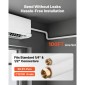 VEVOR 30,5 m Mini Split Line Set, OD AC Copper Tubing Pipe 6,4 & 12,7mm, White PE 3/8 Thickened Insolated Coil with Flapped Nuts, Strapping Tapes, for Mini Split Air Conditioner HVAC or Heat Pump System