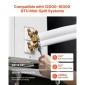 VEVOR 30,5 m Mini Split Line Set, OD AC Copper Tubing Pipe 6,4 & 12,7mm, White PE 3/8 Thickened Insolated Coil with Flapped Nuts, Strapping Tapes, for Mini Split Air Conditioner HVAC or Heat Pump System