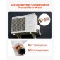 VEVOR 30,5 m Mini Split Line Set, OD AC Copper Tubing Pipe 6,4 & 12,7mm, White PE 3/8 Thickened Insolated Coil with Flapped Nuts, Strapping Tapes, for Mini Split Air Conditioner HVAC or Heat Pump System