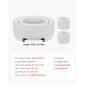 VEVOR 30,5 m Mini Split Line Set, OD AC Copper Tubing Pipe 6,4 & 12,7mm, White PE 3/8 Thickened Insolated Coil with Flapped Nuts, Strapping Tapes, for Mini Split Air Conditioner HVAC or Heat Pump System