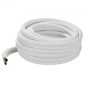 VEVOR 30,5 m Mini Split Line Set, OD AC Copper Tubing Pipe 6,4 & 12,7mm, White PE 3/8 Thickened Insolated Coil with Flapped Nuts, Strapping Tapes, for Mini Split Air Conditioner HVAC or Heat Pump System