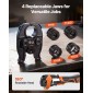 VEVOR Cordless Pipe Tool Kit, 18V Electric Pipe Crimping Tool for PEX & Aluminium-Plastic Tubes - με σιαγόνες TH16 TH20 TH26 TH32, 2 τμχ Μπαταρίες 2AH, Γρήγορος φορτιστής & θήκη μεταφοράς