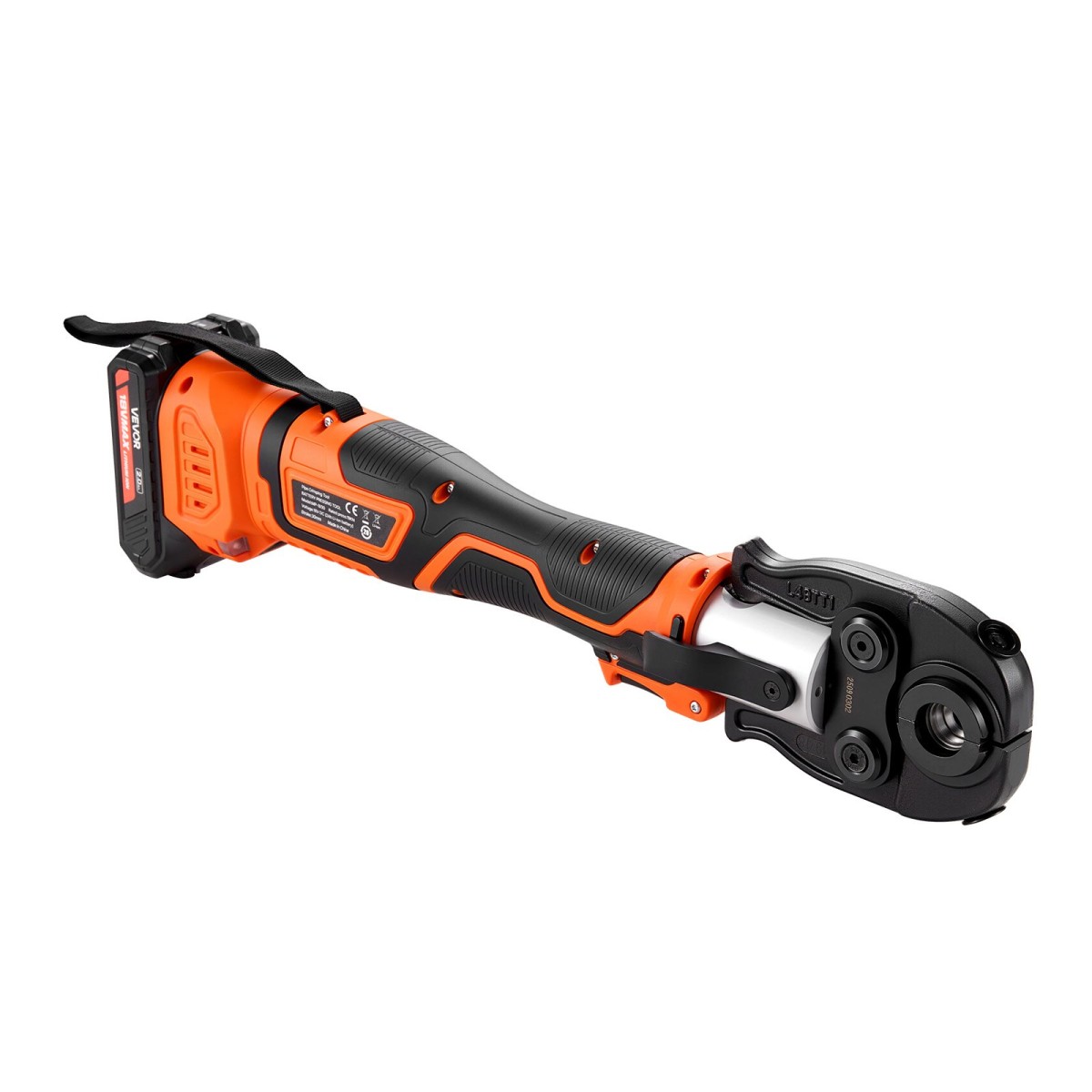 VEVOR Cordless Pipe Tool Kit, 18V Electric Pipe Crimping Tool for PEX & Aluminium-Plastic Tubes - με σιαγόνες TH16 TH20 TH26 TH32, 2 τμχ Μπαταρίες 2AH, Γρήγορος φορτιστής & θήκη μεταφοράς