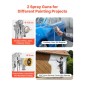 VEVOR Pot Pressure Paint Bot, 2 L Pressure Pot Paint Sprayer, φ1,8mm + φ3mm Δύο πιστόλια ψεκασμού Κεντρικό πιστόλι ψεκασμού με δύο σωλήνες 3 m για έπιπλα, αυτοκίνητο, 3 ρυθμιζόμενα χειριστήρια