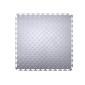 VEVOR Πλακάκια δαπέδου γκαράζ Interlocking, 16 Pack 513 x 513 x 5 mm Interlocking Modular Floor Garage Garage Poss, Diamond Plate Αντιολισθητικά χαλάκια PVC για εργαστήριο, αποθήκη, εργαλειοθήκη, ανοιχτό γκρι
