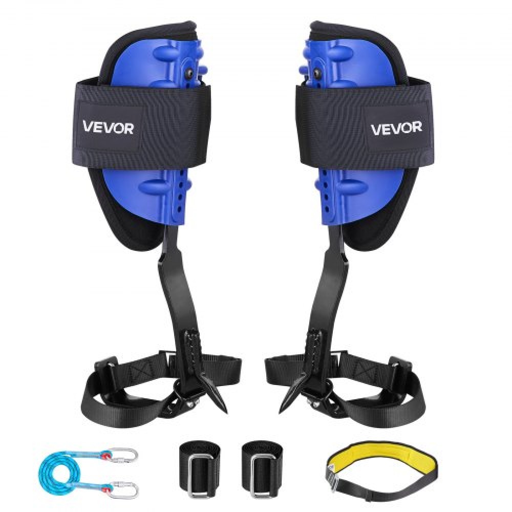 VEVOR Tree Climbing Spikes Set, Εργαλείο αναρρίχησης δέντρων με ρυθμιζόμενο ύψος με ιμάντες & ζώνη μέσης, χωρητικότητα 159 kg, Δενδροκομικός εξοπλισμός Heavy Duty Steel Climb Spurs για κυνήγι συλλογής φρούτων