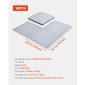 VEVOR Πλακάκια δαπέδου γκαράζ Interlocking, 8 Pack 513 x 513 x 5 mm Interlocking Modular Floor Garage Garage Poss, Diamond Plate Αντιολισθητικά χαλάκια PVC για εργαστήριο, Αποθήκη, Εργαλειοθήκη, Ασημί