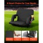 VEVOR Stadium Seat, 635mm Θερμαινόμενη Καρέκλα Σταδίου, Θερμαινόμενη Καρέκλα Bleacher με 4 τσέπες για Bleachers, 3 Level Heating & 6 Modes Vibration Portable Heating Stadium Chair for Camping, Sports Events