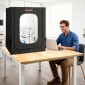 Περίβλημα 3D εκτυπωτή VEVOR, Αδιάβροχη μεγάλη υφασμάτινη σκηνή Oxford 3D, προστατευτική θήκη σταθερής θερμοκρασίας με φωτισμό LED, συμβατή με δημοφιλή μοντέλα Creality/ELEGOO/Anycubic
