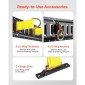 VEVOR E-Track Tie-Down Rail Kit, 4 Pack 0,6 m E Rails Track, 20 τμχ Περιλαμβάνει 2 ιμάντες καστάνιας & 4 O-Ring & 4 Tie-Off με D-Ring & 2 μονές αυλακώσεις & 8 τελικά καπάκια, Fit for Garages Vans Trailers