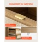 VEVOR 6 Συρταριέρα Rattan Dresser, Διπλό συρταριέρα για Υπνοδωμάτιο, Natural Rattan Συρταριέρα με Μεταλλική λαβή, Μοντέρνα Ξύλινη Συρταριέρα ρούχων & Αποθήκη για Υπνοδωμάτιο, Σαλόνι, Διάδρομος, Καρυδιά