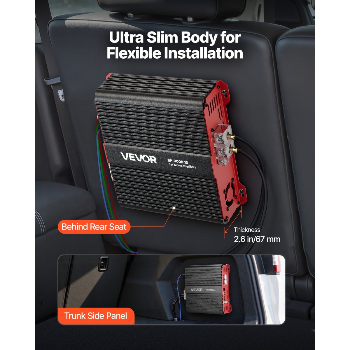 Ενισχυτής αυτοκινήτου VEVOR Monoblock, 3000W RMS MAX, 1/2/4 Ohm Stable, Ενισχυτής ήχου αυτοκινήτου κατηγορίας D 1 καναλιού με απομακρυσμένο έλεγχο στάθμης υπογούφερ, φίλτρο χαμηλής διέλευσης και ενίσχυση μπάσων, περιλαμβάνεται ελεγκτής έντασης ήχου