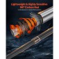 VEVOR Fly Fishing Combo Kit, IM7 Carbon Fly Fishing Rod and Reel Combo, Starter Fly Rod and Reel Outfit with Rod Bag, Tackle Box, 6 Short-Tail & 4 Long-Tail Fly Hooks, για ταξίδια, επιλογή διακοπών