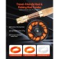 VEVOR Fly Fishing Combo Kit, IM7 Carbon Fly Fishing Rod and Reel Combo, Starter Fly Rod and Reel Outfit with Rod Bag, Tackle Box, 6 Short-Tail & 4 Long-Tail Fly Hooks, για ταξίδια, επιλογή διακοπών