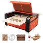 VEVOR 130W CO2 Laser Engraver, 1400 x 900 mm, CO2 Laser Engraver Cutter Machine with Water Chiller, 2 Way Pass Air Assist, Ταχύτητα 1200 mm/s, Μηχάνημα κοπής χάραξης αυτόματης εστίασης, για ξύλο ακρυλικό γυαλί