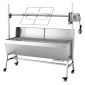 Ψητοπωλείο VEVOR, ψηστιέρα ψησίματος 38W BBQ εξωτερικού χώρου, Ψητό σούβλας με κάρβουνο με χωρητικότητα 60 κιλών, ρόδες & ύψος 4 επιπέδων, κιτ ψησίματος ψησίματος από ανοξείδωτο ατσάλι για υπαίθριο κάμπινγκ