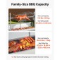 Ψητοπωλείο VEVOR, ψηστιέρα ψησίματος 38W BBQ εξωτερικού χώρου, Ψητό σούβλας με κάρβουνο με χωρητικότητα 60 κιλών, ρόδες & ύψος 4 επιπέδων, κιτ ψησίματος ψησίματος από ανοξείδωτο ατσάλι για υπαίθριο κάμπινγκ