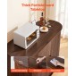 Έπιπλο VEVOR Coffee Bar, Τραπέζι Coffee Bar Fluted Mid Century, Ντουλάπα σε μπουφέ με 2 συρόμενες πόρτες, μπουφές μπουφέ για σαλόνι, είσοδος, κουζίνα, 100 x 40 x 75 cm, καρυδιά
