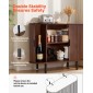 Έπιπλο VEVOR Coffee Bar, Τραπέζι Coffee Bar Fluted Mid Century, Ντουλάπα σε μπουφέ με 2 συρόμενες πόρτες, μπουφές μπουφέ για σαλόνι, είσοδος, κουζίνα, 100 x 40 x 75 cm, καρυδιά