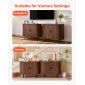 Έπιπλο VEVOR Coffee Bar, Τραπέζι Coffee Bar Fluted Mid Century, Ντουλάπα σε μπουφέ με 2 συρόμενες πόρτες, μπουφές μπουφέ για σαλόνι, είσοδος, κουζίνα, 100 x 40 x 75 cm, καρυδιά