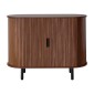 Έπιπλο VEVOR Coffee Bar, Τραπέζι Coffee Bar Fluted Mid Century, Ντουλάπα σε μπουφέ με 2 συρόμενες πόρτες, μπουφές μπουφέ για σαλόνι, είσοδος, κουζίνα, 100 x 40 x 75 cm, καρυδιά