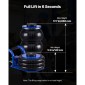 VEVOR Air Jack, 3 Ton Triple Bag Air Jack, Airbag με έξι χαλύβδινους σωλήνες, ανύψωση έως 450 mm, 1-6 s Fast Lifting Pneumatic με κοντές λαβές & λαστιχένιο μαξιλαράκι για αυτοκίνητα, SUV, επισκευή φορτηγών pickup, γκαράζ