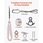 VEVOR Aerial Yoga Hammock, 136,07 kg Load Aerial Silk, Yoga Swing με νάιλον ύφασμα, PE φερμουάρ τσάντα για αλληλεπίδραση γονέα-παιδιού, ενδυνάμωση των μυών & βελτίωση της πρακτικής, αιώρα και συνδυασμός ταλάντευσης