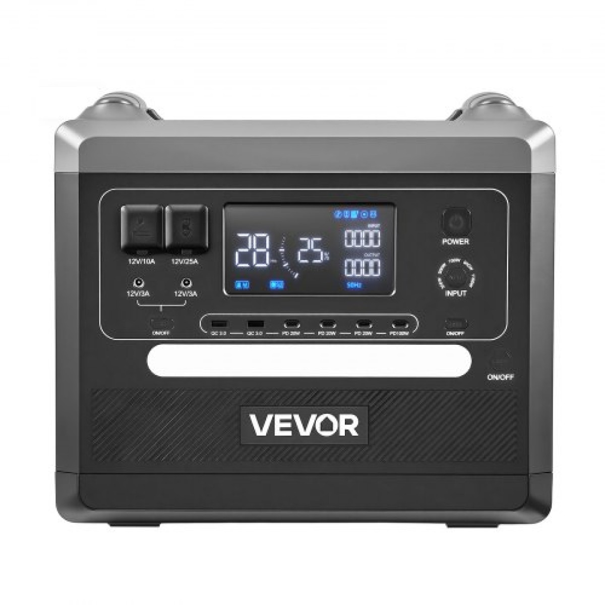 VEVOR Portable Power Station, 2400W 2160Wh Power Station ηλιακή γεννήτρια με 10 θύρες εξόδου & ρυθμιζόμενη ισχύ εισόδου, επεκτάσιμη εφεδρική μπαταρία LiFePO4 για Home Camping RV (ΔΕΝ περιλαμβάνεται ηλιακός πίνακας)