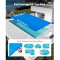 VEVOR Solar Pool Cover, 10,97 x 5,49m Rectangle Pool Bubble Cover, 8 Mil Pools Solar Blanket with Bubble & PE Υλικό, Ημέρα Απορρόφηση Θερμότητας, Διατήρηση Θερμότητας τη νύχτα, Ηλιακά Καλύμματα Διατήρησης Θερμότητας, Μπλε