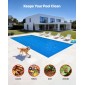 VEVOR Solar Pool Cover, 10,97 x 5,49m Rectangle Pool Bubble Cover, 8 Mil Pools Solar Blanket with Bubble & PE Υλικό, Ημέρα Απορρόφηση Θερμότητας, Διατήρηση Θερμότητας τη νύχτα, Ηλιακά Καλύμματα Διατήρησης Θερμότητας, Μπλε