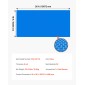 VEVOR Solar Pool Cover, 10,97 x 5,49m Rectangle Pool Bubble Cover, 8 Mil Pools Solar Blanket with Bubble & PE Υλικό, Ημέρα Απορρόφηση Θερμότητας, Διατήρηση Θερμότητας τη νύχτα, Ηλιακά Καλύμματα Διατήρησης Θερμότητας, Μπλε