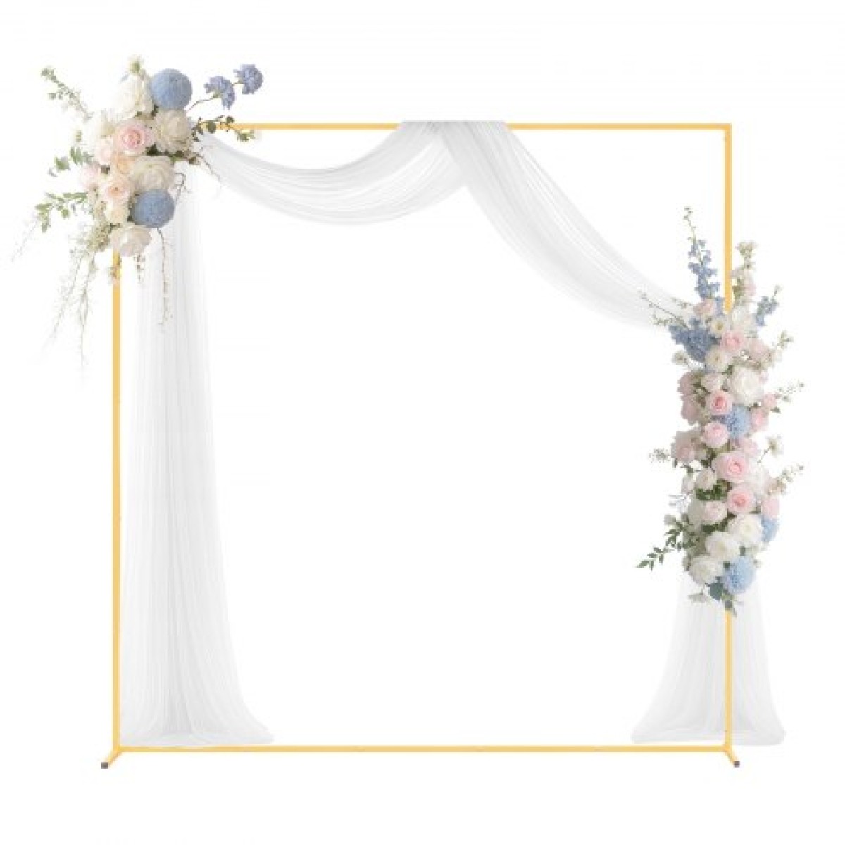 Βάση σκηνικού VEVOR Arch, 2 x 2 m, Σταθερή κατασκευή, Εύκολη συναρμολόγηση, Τετράγωνη χρυσή μεταλλική αψίδα για σκηνικό για γάμους, πάρτι γενεθλίων, αποφοίτηση, γιορτή διακοπών και διακόσμηση τελετών