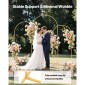 Βάση σκηνικού VEVOR Arch, Σετ 3, 2,2/2/1,8 m , Σταθερή κατασκευή, Εύκολη συναρμολόγηση, Χρυσή μεταλλική βάση σκηνικού αψίδας για γάμο, πάρτι γενεθλίων, αποφοίτηση, εορταστική γιορτή και διακόσμηση τελετών