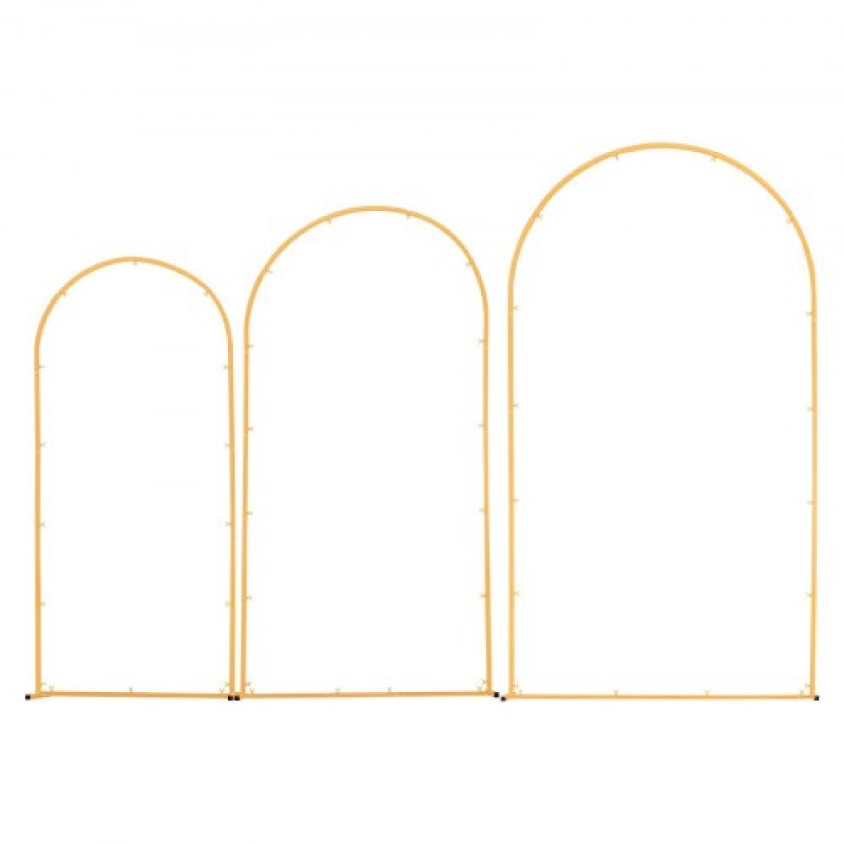 Βάση σκηνικού VEVOR Arch, Σετ 3, 2,2/2/1,8 m , Σταθερή κατασκευή, Εύκολη συναρμολόγηση, Χρυσή μεταλλική βάση σκηνικού αψίδας για γάμο, πάρτι γενεθλίων, αποφοίτηση, εορταστική γιορτή και διακόσμηση τελετών