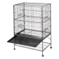 Κλουβί πουλιών VEVOR, 930 x 580 x 1510 mm, Επίπεδη κορυφή, Κλουβί πτήσης από σφυρήλατο σίδερο με κούρνιες, συρόμενος δίσκος και πλαστικοί τροφοδότες, για Μπλε βυζιά, Cockatiel, Canary, Monk Parakeet, African Grey Parrot