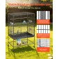 Κλουβί πουλιών VEVOR, 930 x 580 x 1510 mm, Επίπεδη κορυφή, Κλουβί πτήσης από σφυρήλατο σίδερο με κούρνιες, συρόμενος δίσκος και πλαστικοί τροφοδότες, για Μπλε βυζιά, Cockatiel, Canary, Monk Parakeet, African Grey Parrot