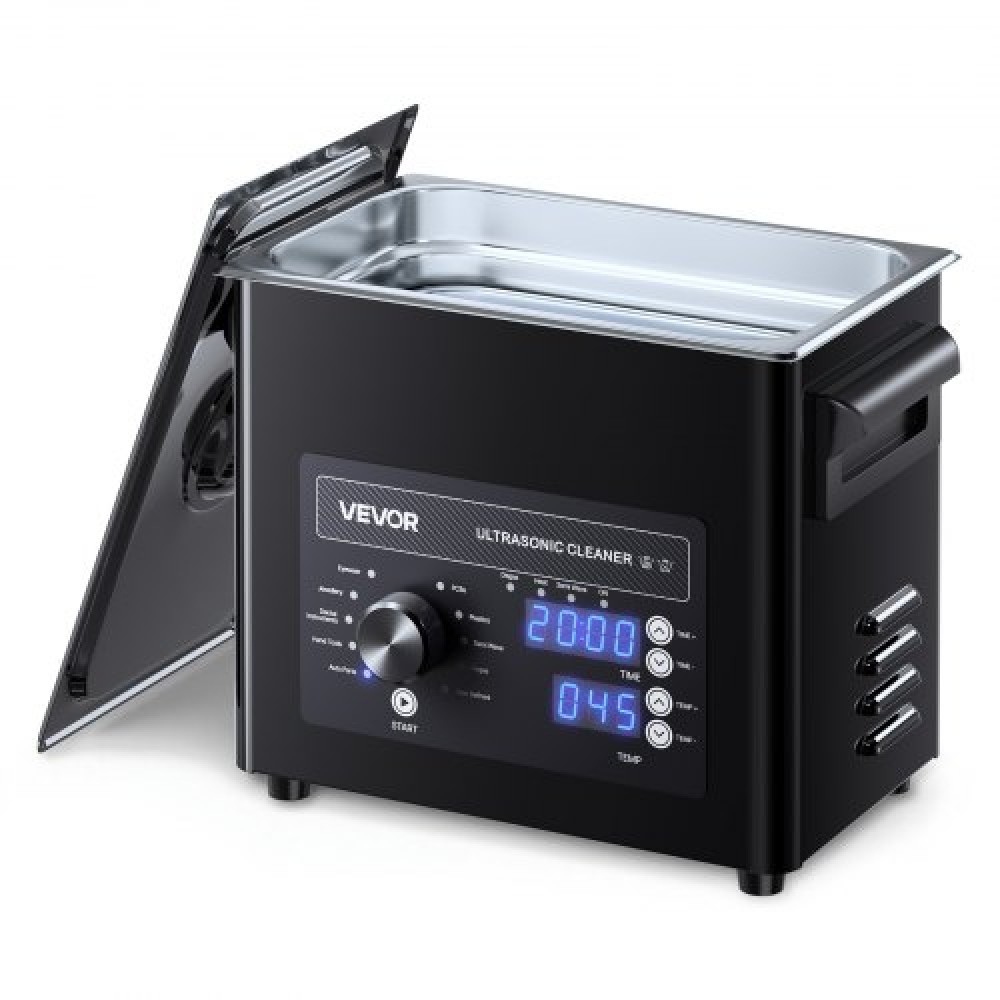 VEVOR 3L Ultrasonic Cleaner, Professional Ultrasonic Cleaner Machine with Knob Control, Stainless Steel Cleaning Machine with Basket and Cleaning Ball, for Watches, Razors, Jewelry, Coins and More