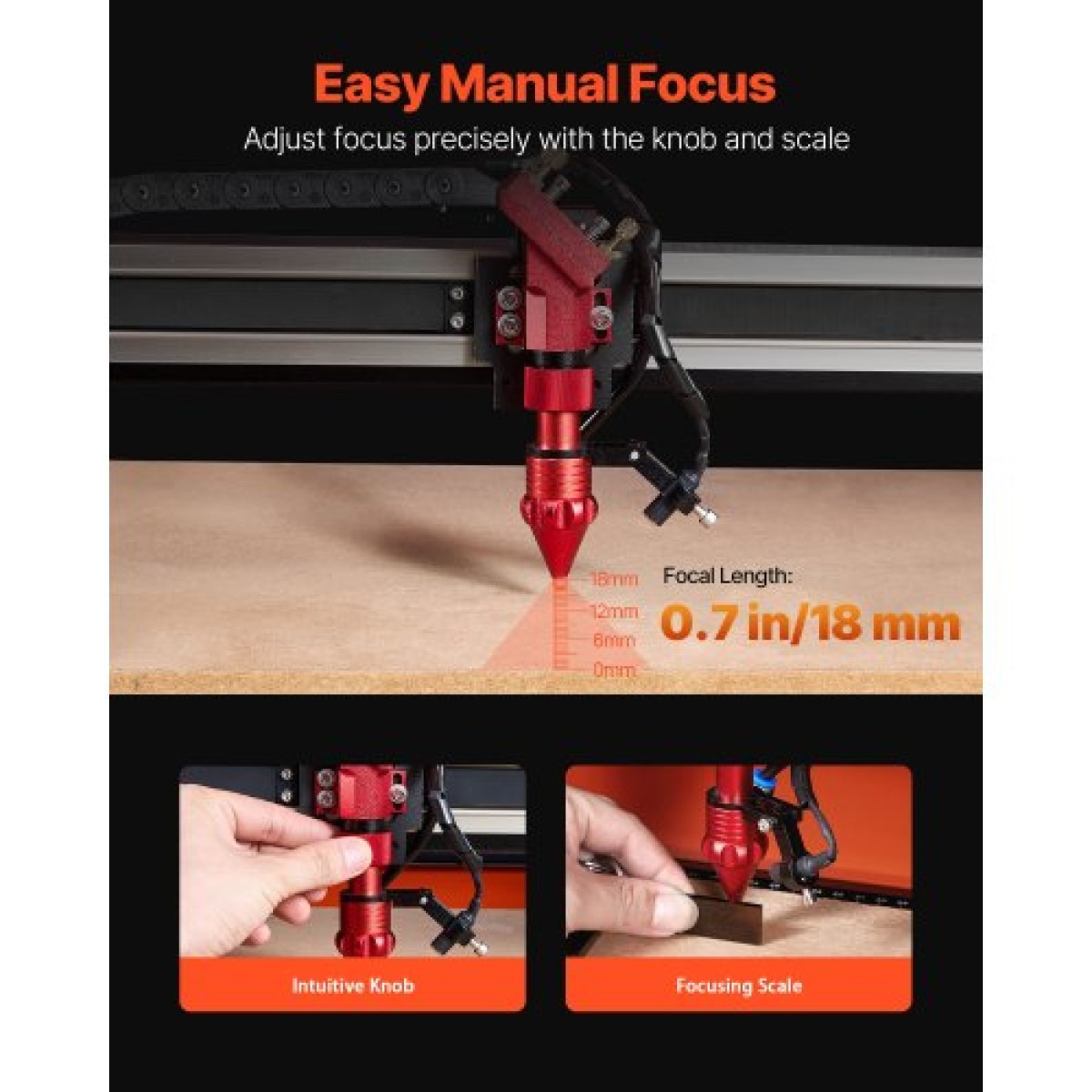 VEVOR 50W CO2 Laser Engraver, 500 x 300 mm, CO2 Laser Engraver Cutter Machine με 4 Way Pass Air Assist, Engraving Machine Cutting, Συμβατό με LightBurn CorelDRAW RDWorks, για Ξύλο Ακρυλικό Γυαλί