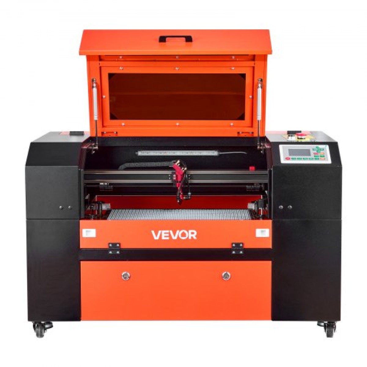 VEVOR 50W CO2 Laser Engraver, 500 x 300 mm, CO2 Laser Engraver Cutter Machine με 4 Way Pass Air Assist, Engraving Machine Cutting, Συμβατό με LightBurn CorelDRAW RDWorks, για Ξύλο Ακρυλικό Γυαλί