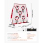VEVOR 1828.8x1828.8mm Football Trainer Throwing Net, Training Throwing Target Practice Net with 5 Target Pockets, Knotless Net Includes Straps and Portable Carry Case, Improve QB Throwing Accuracy,Red
