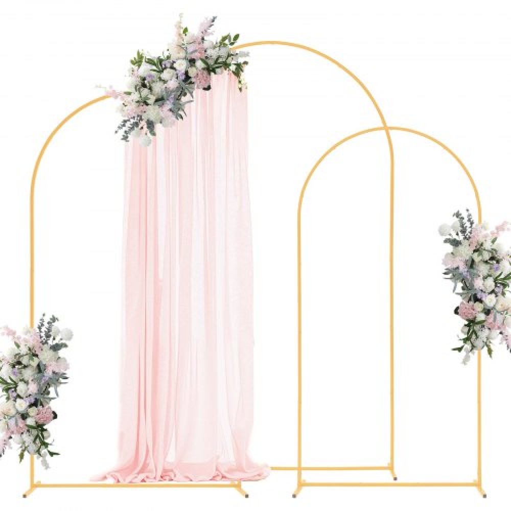 Βάση σκηνικού VEVOR Arch, Σετ 3, 2,4/2,2/2 m, Σταθερή κατασκευή, Εύκολη συναρμολόγηση, Χρυσή μεταλλική βάση σκηνικού αψίδας για γάμο, πάρτι γενεθλίων, αποφοίτηση, εορταστική γιορτή και διακόσμηση τελετών