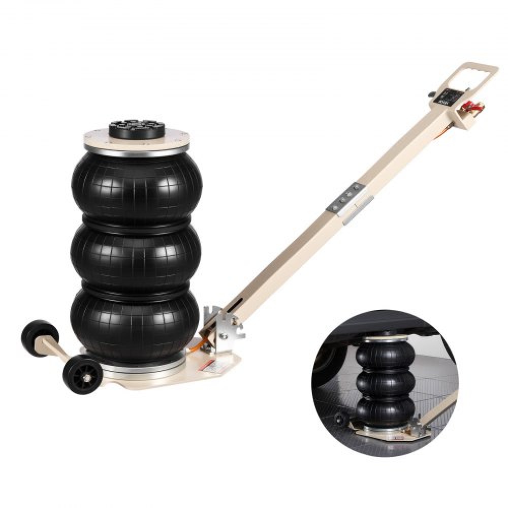 VEVOR Air Jack, Air Jack Triple Bag 3 Ton, Airbag με έξι χαλύβδινους σωλήνες, ανύψωση έως 450 mm, 1-6 s Fast Lifting Pneumatic με ρυθμιζόμενη μακριά λαβή & ελαστικό μαξιλαράκι για αυτοκίνητα, SUV, Pickup Trucks Επισκευή