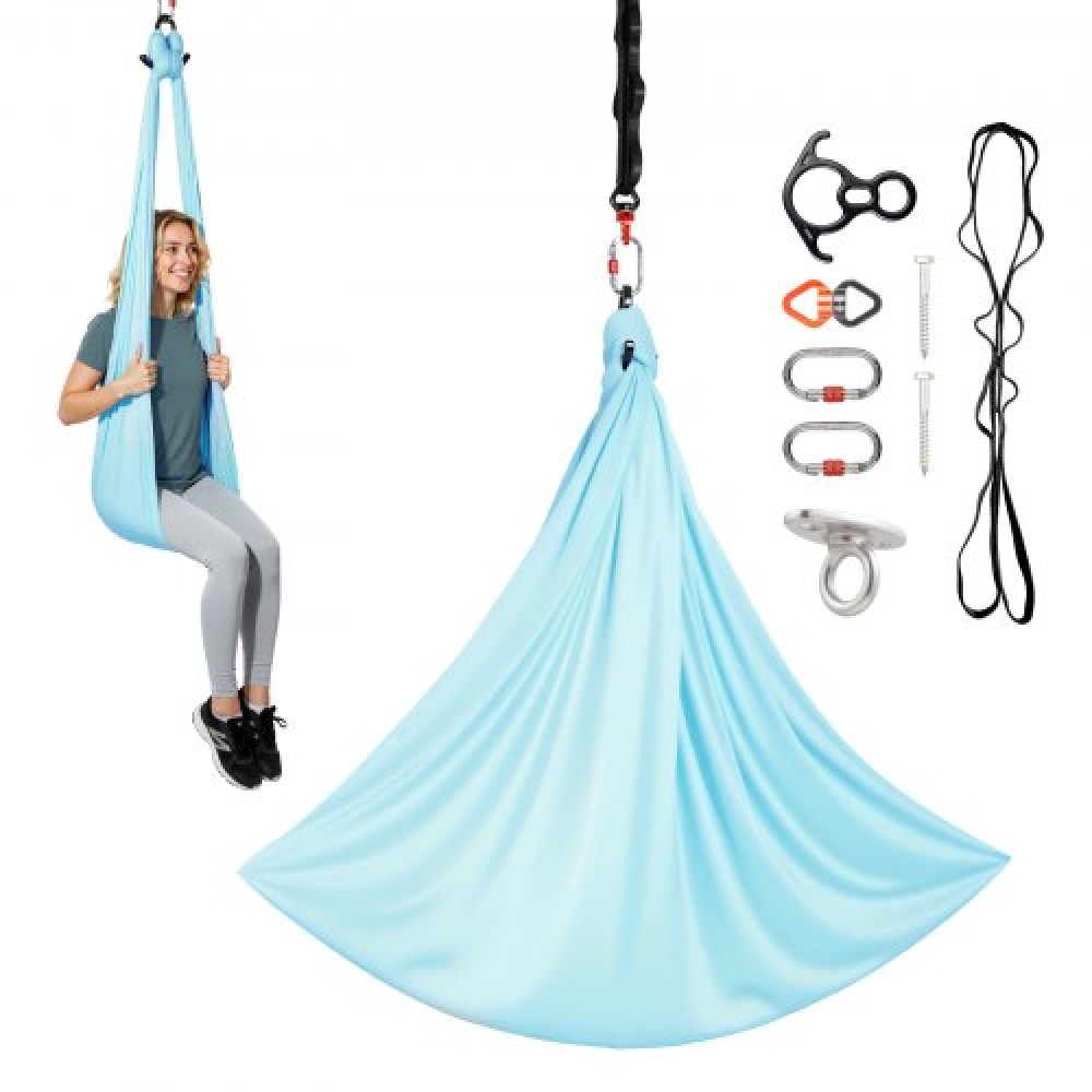 VEVOR Aerial Yoga Hammock, Μέγιστο φορτίο 136,07 kg Aerial Silk, Yoga Swing με νάιλον ύφασμα, Daisy Rope, PE Zipper Bag, Gymnastics Swings Κατάλληλες για άνδρες και γυναίκες, αιώρα και κούνια διπλής λειτουργίας