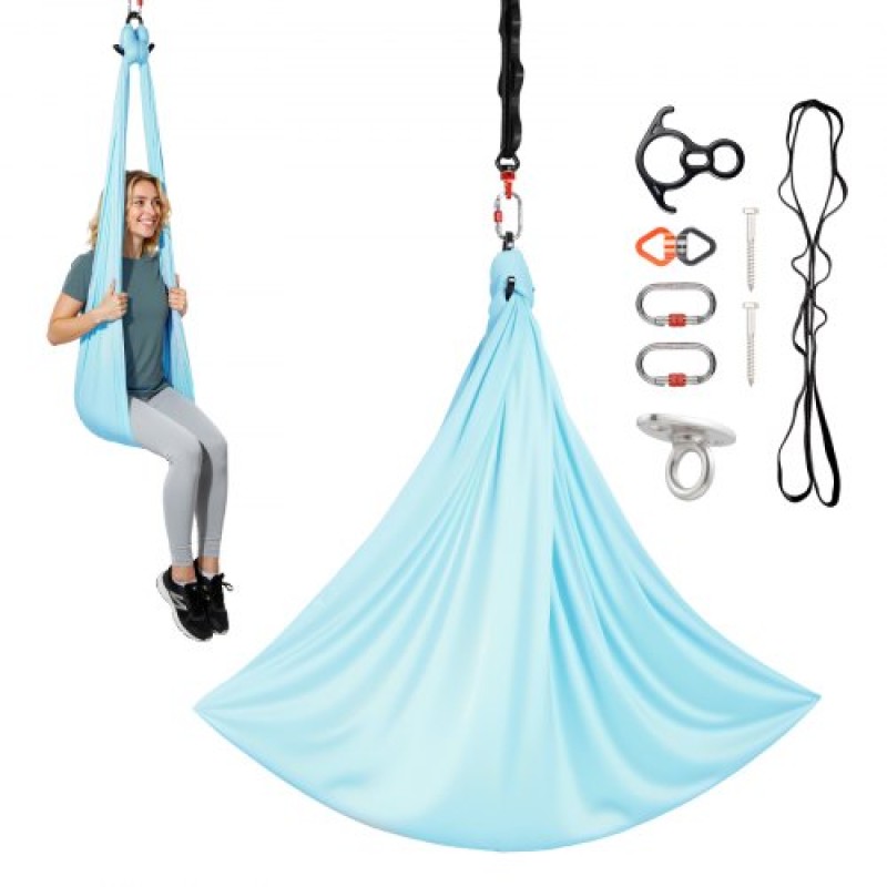 VEVOR Aerial Yoga Hammock, Μέγιστο φορτίο 136,07 kg Aerial Silk, Yoga Swing με νάιλον ύφασμα, Daisy Rope, PE Zipper Bag, Gymnastics Swings Κατάλληλες για άνδρες και γυναίκες, αιώρα και κούνια διπλής λειτουργίας