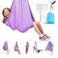 VEVOR Sensory Swing, Αιώρα με Αισθητήρια Διπλής Στρώσης, Κούνια αισθητήρων εσωτερικού & εξωτερικού χώρου με περιστρεφόμενη κρεμάστρα 360°, O-Sling, Χωράει έως 136,07 κιλά, Ρυθμιζόμενη Aerial Yoga, Κούνιες οροφής για παιδιά